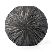 Cadence 10" Large Grey Metal Table Vase