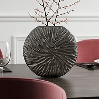 Cadence 10" Large Grey Metal Table Vase