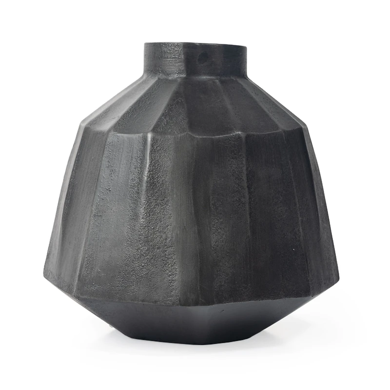 Artemis 11" Metal Table Vase Large Grey