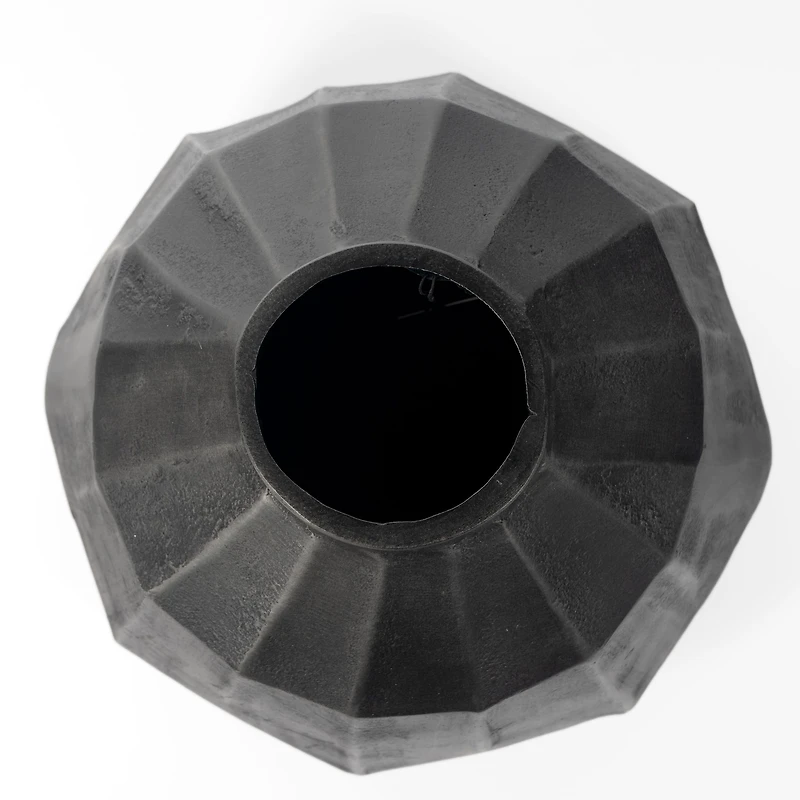 Artemis 11" Metal Table Vase Large Grey