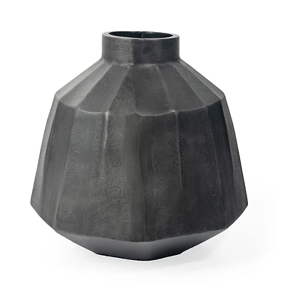 Artemis 11" Metal Table Vase Large Grey