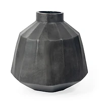 Artemis 11" Metal Table Vase Large Grey
