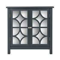 Firwood Mirror Double Door Cabinet - Grey