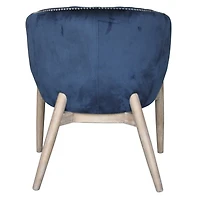 Nadia Blue Velvet Club Chair