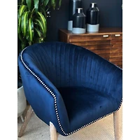 Nadia Blue Velvet Club Chair