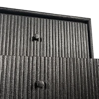 Camilo 3-Drawer Wood Accent Black Cabinet