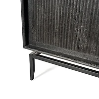 Camilo 3-Drawer Wood Accent Black Cabinet