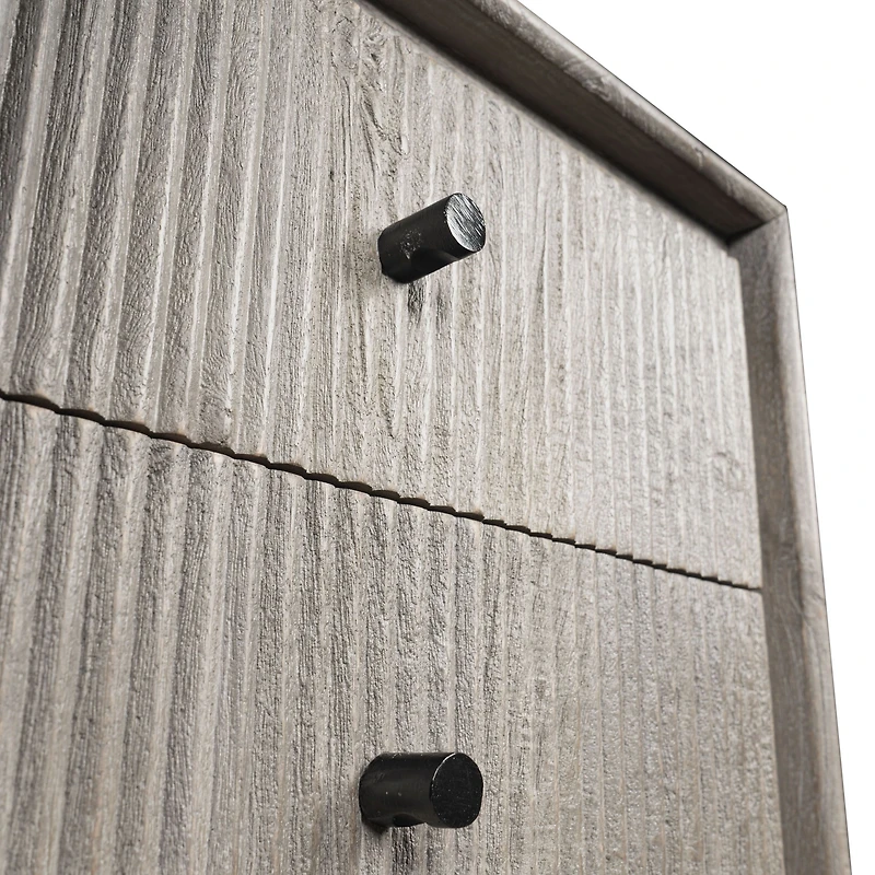 Camilo 3 Drawer Wood Accent Grey Cabinet