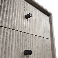 Camilo 3 Drawer Wood Accent Grey Cabinet