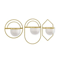 Set of 3 Brooklyn Metal Wall Planters
