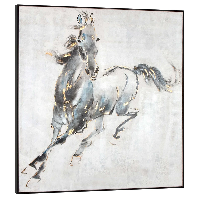 Prancing Stallion Hand painted Canvas