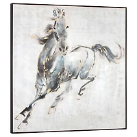 Prancing Stallion Hand painted Canvas