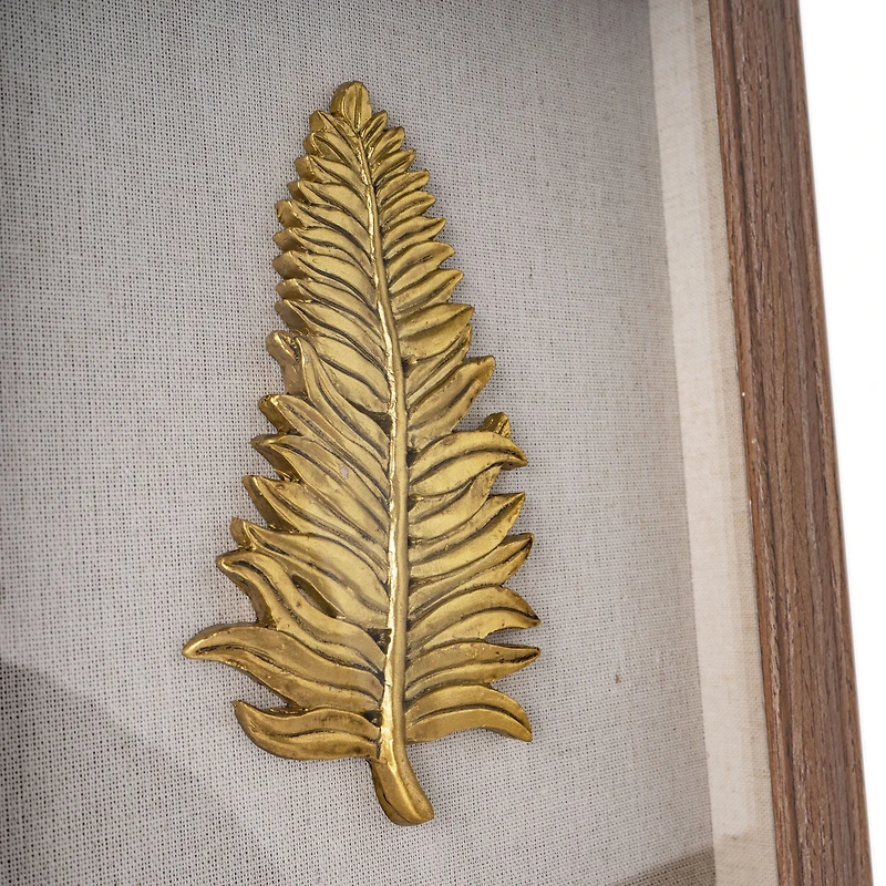 Boîte-cadre Feuilles d'or I