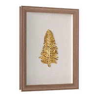 Boîte-cadre Feuilles d'or I