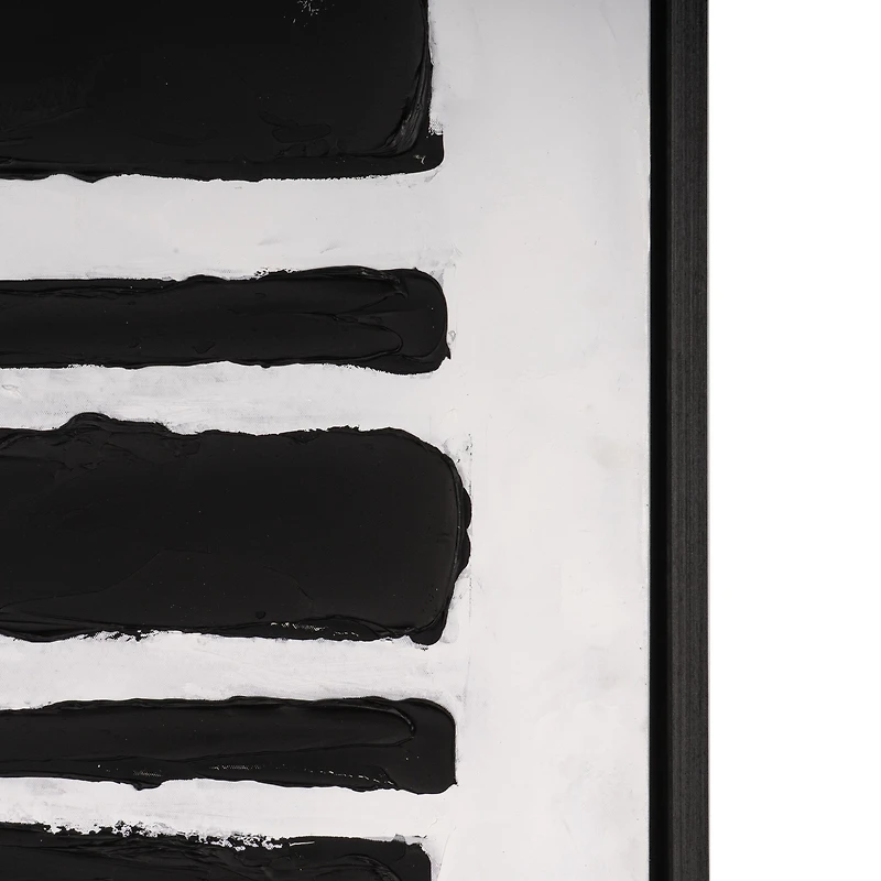 Monochrome Rhythms Hand painted Canvas