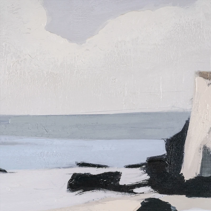 Lisière du Pacifique I, toile peinte à la main