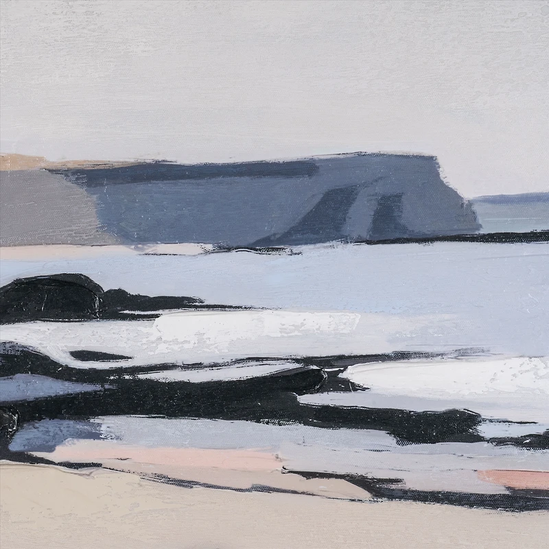 Lisière du Pacifique II, toile peinte à la main