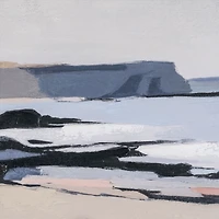 Lisière du Pacifique II, toile peinte à la main