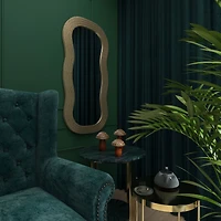 Vera Gold Wood Wall Mirror