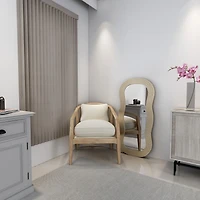 Vera Gold Wood Wall Mirror