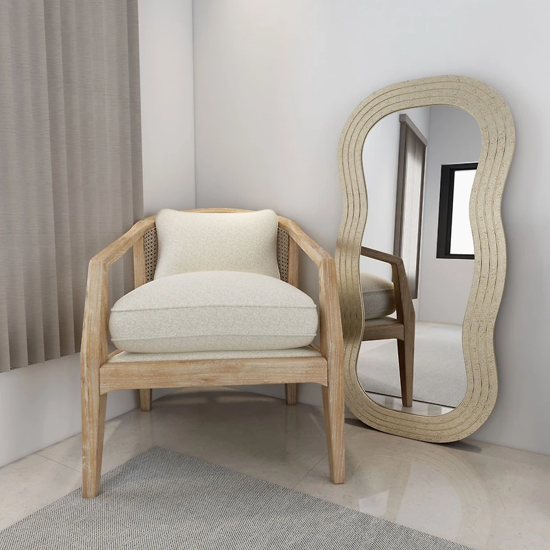 Vera Gold Wood Wall Mirror