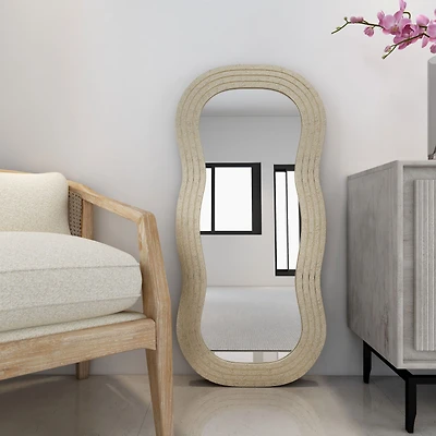 Vera Gold Wood Wall Mirror