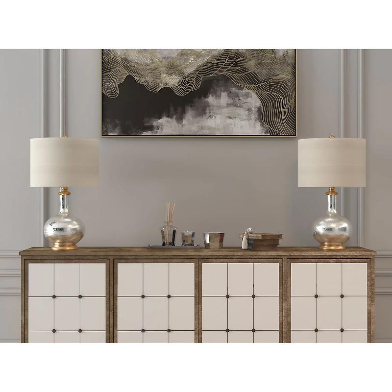 Lampe de table en verre Bianca