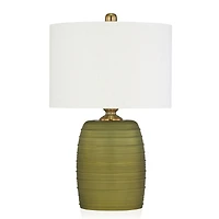 Lampe de table en verre vert Fiona