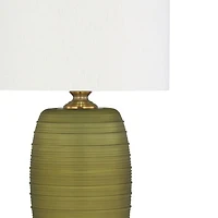 Lampe de table en verre vert Fiona