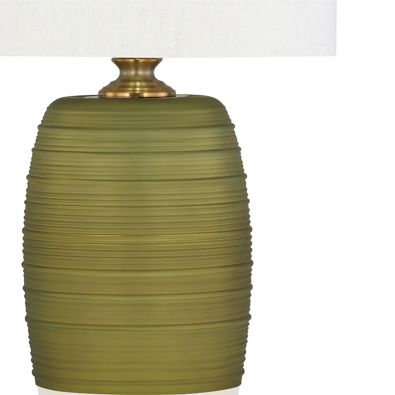 Lampe de table en verre vert Fiona