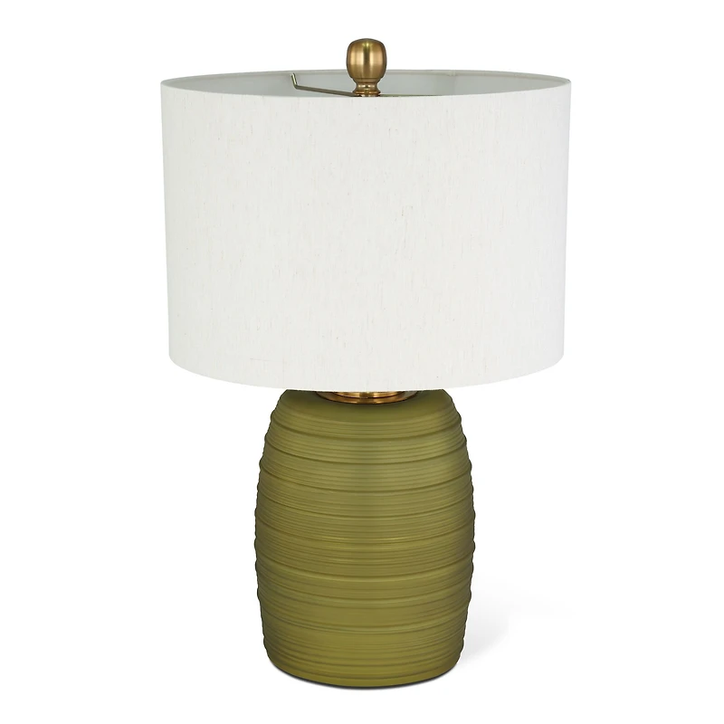 Lampe de table en verre vert Fiona
