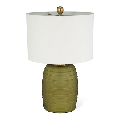 Lampe de table en verre vert Fiona