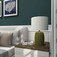 Lampe de table en verre vert Fiona