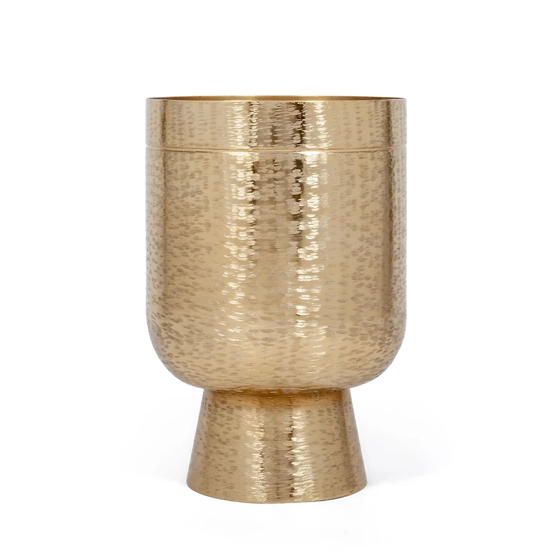 Davina Gold Metal Floor Planters - Set of 3