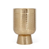 Davina Gold Metal Floor Planters - Set of 3