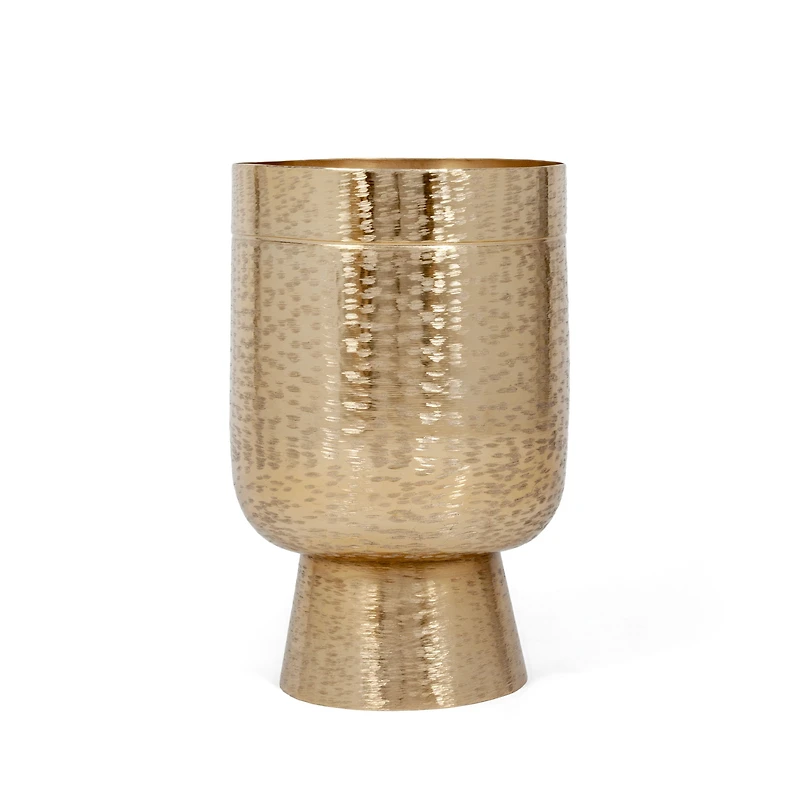 Davina Gold Metal Floor Planters - Set of 3