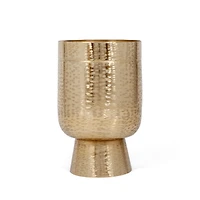 Davina Gold Metal Floor Planters - Set of 3
