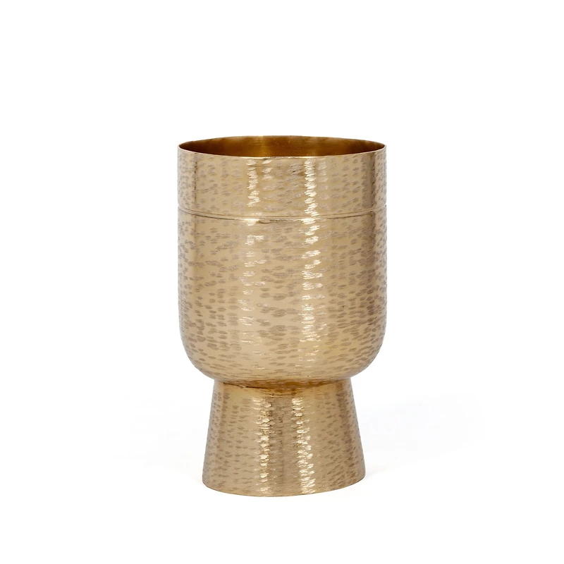 Davina Gold Metal Floor Planters - Set of 3