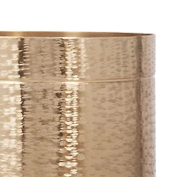 Davina Gold Metal Floor Planters - Set of 3