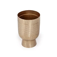 Davina Gold Metal Floor Planters - Set of 3