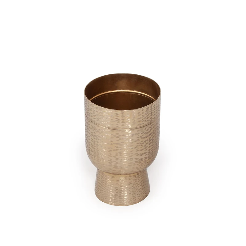 Davina Gold Metal Floor Planters - Set of 3