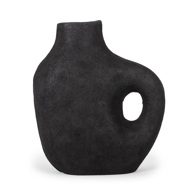 Vase de table décoratif en métal noir Fallon