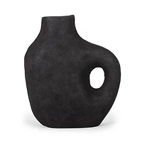 Vase de table décoratif en métal noir Fallon
