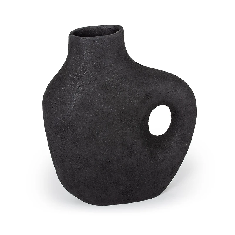 Vase de table décoratif en métal noir Fallon