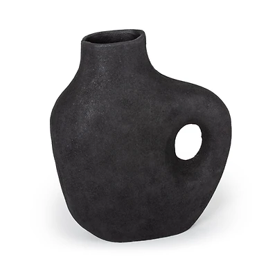 Vase de table décoratif en métal noir Fallon