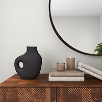 Vase de table décoratif en métal noir Fallon