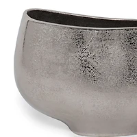 Petit vase de table décoratif en métal argenté Aris