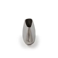 Petit vase de table décoratif en métal argenté Aris