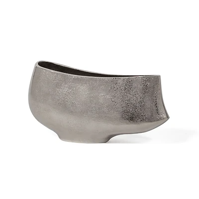 Petit vase de table décoratif en métal argenté Aris