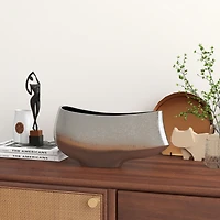 Petit vase de table décoratif en métal argenté Aris